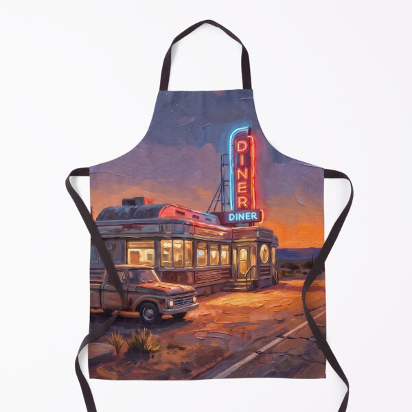 Item preview, Route 66 Neon Diner at Desert Dusk designed and sold by RedPeaStudio.