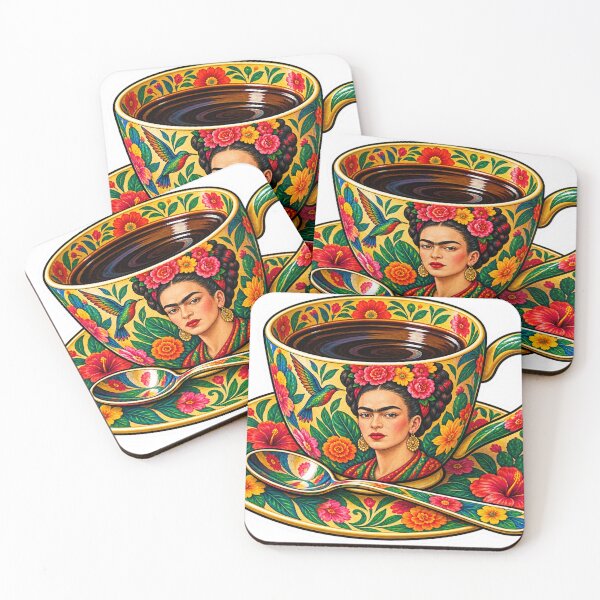 Item preview, Floral Mexican Art Coffee Cup – Frida Inspired designed and sold by ChicClicker.