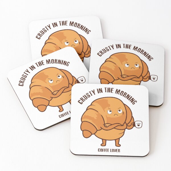 Item preview, Crusty In The Morning Cute Funny Croissant Coffee Lover designed and sold by Joshbrowny.
