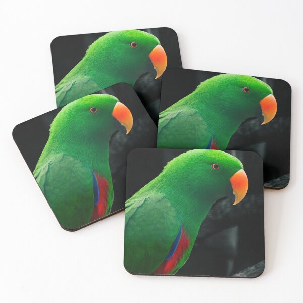 Item preview, Green Eclectus Parrot Portrait – Colorful Tropical World designed and sold by Tammigrafie.