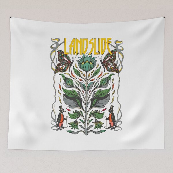 Item preview, Landslide Floral Design with Butterflies and Penguins designed and sold by Catsi-Nook-Art.