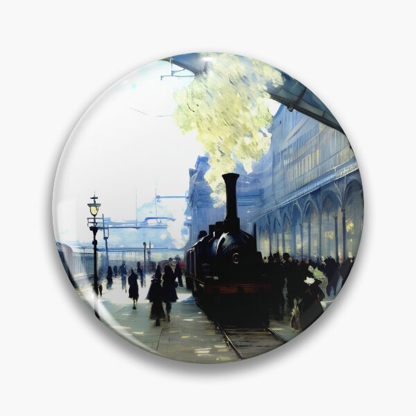 Item preview, Arrival of the Normandy Train, Gare Saint-Lazare designed and sold by artdesignsnow.