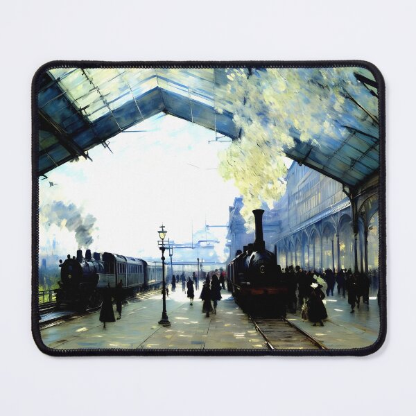 Item preview, Arrival of the Normandy Train, Gare Saint-Lazare designed and sold by artdesignsnow.