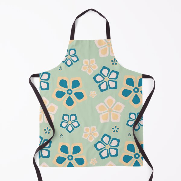 Item preview, Seamless Retro Floral Pattern on Mint Green Background designed and sold by prapapon.