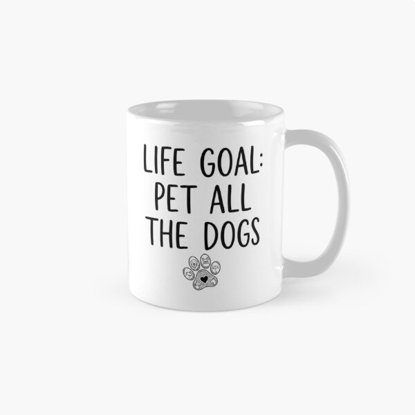 Item preview, Life Goal: Pet All The Dogs - Cute Line Art Dog Paw designed and sold by Shopeon Designs.
