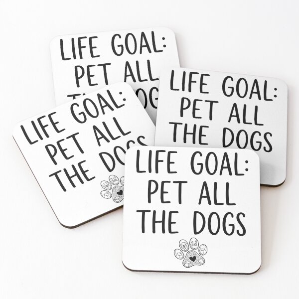 Item preview, Life Goal: Pet All The Dogs - Cute Line Art Dog Paw designed and sold by Shopeon Designs.
