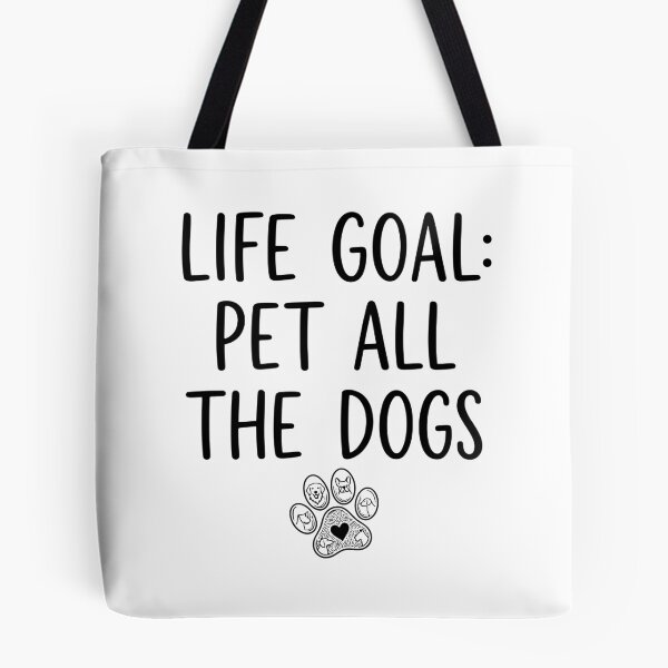 Item preview, Life Goal: Pet All The Dogs - Cute Line Art Dog Paw designed and sold by Shopeon Designs.