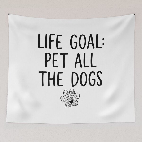 Item preview, Life Goal: Pet All The Dogs - Cute Line Art Dog Paw designed and sold by Shopeon Designs.