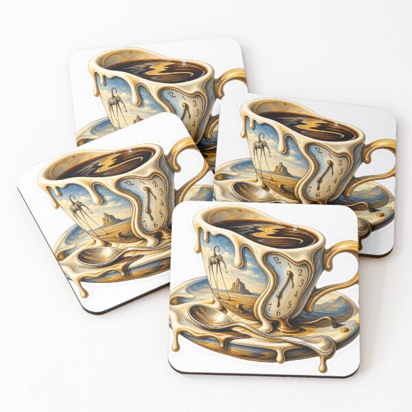 Item preview, Surreal Melting Coffee Cup – Dalí Inspired Art designed and sold by ChicClicker.