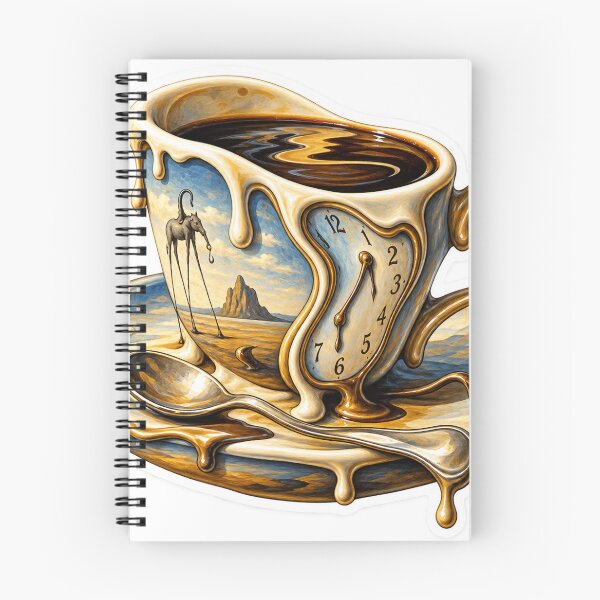 Item preview, Surreal Melting Coffee Cup – Dalí Inspired Art designed and sold by ChicClicker.