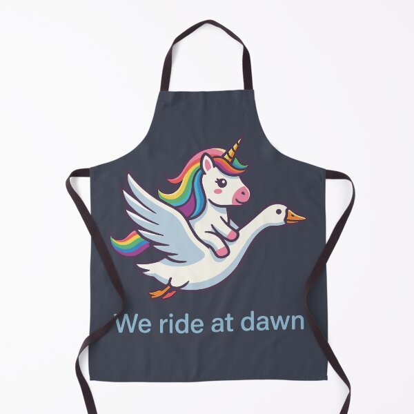 Item preview, We Ride At Dawn Cute Unicorn Riding Goose Meme designed and sold by chriswo-design.