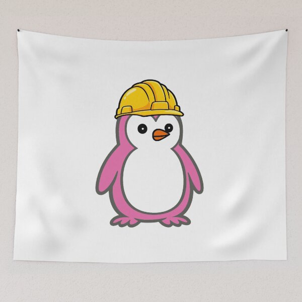 Item preview, Construction worker Pippo – Funny penguin with construction helmet for craftsmen & construction sites Humor designed and sold by Pippo-Penguin.