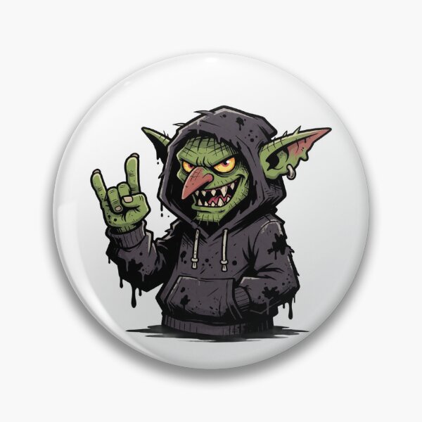 Item preview, Goblin Rock On Heavy Metal Hand Goblincore Grungecore designed and sold by Zenther.