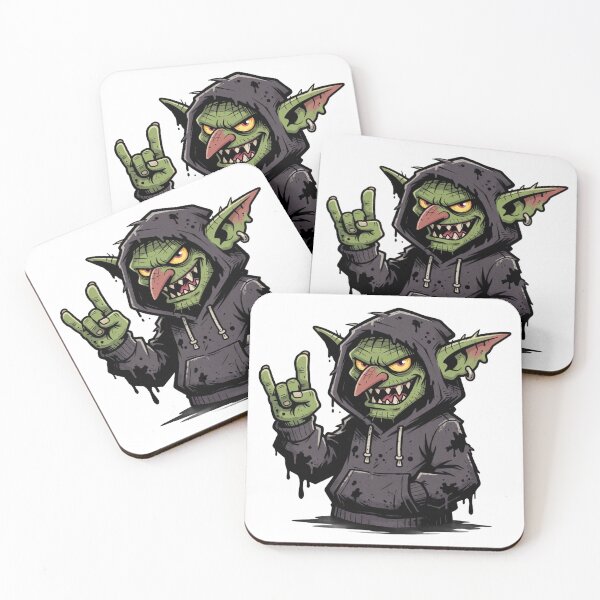 Item preview, Goblin Rock On Heavy Metal Hand Goblincore Grungecore designed and sold by Zenther.