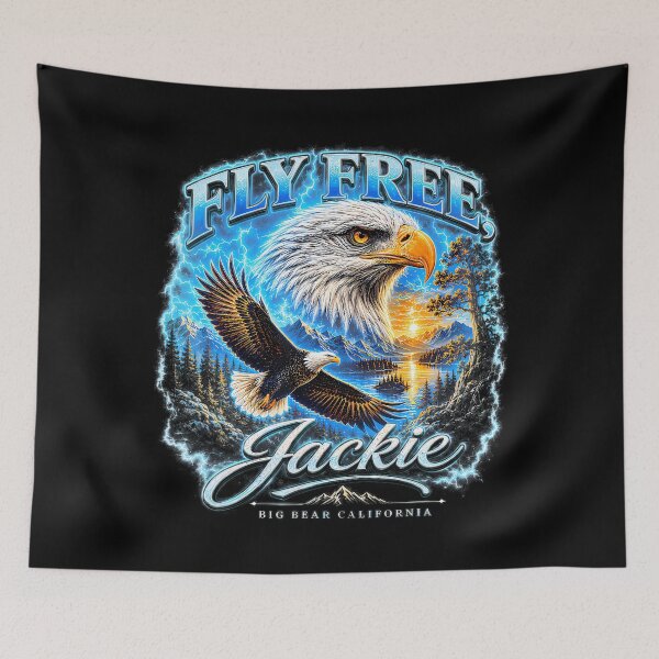 Item preview, Fly Free Jackie Big Bear Bald Eagle Memorial Tribute designed and sold by JameseDuam.