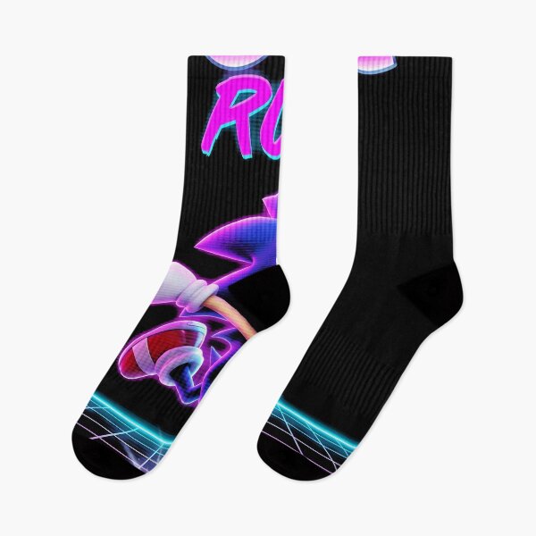 Item preview, Sonic Running Sonic the Hedgehog Synthwave Gaming Graphic Tee designed and sold by Senpaiwaves.