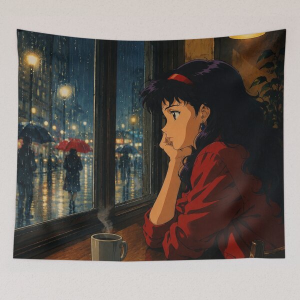 Item preview, Lofi Cafe: Steam and Rain designed and sold by bapupa.