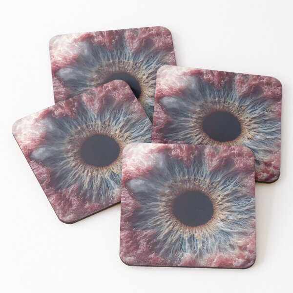 Item preview, Cosmic Eye Iris Macro Abstract Pink Smoke Nebula Surreal Art designed and sold by LYAN-STORE.