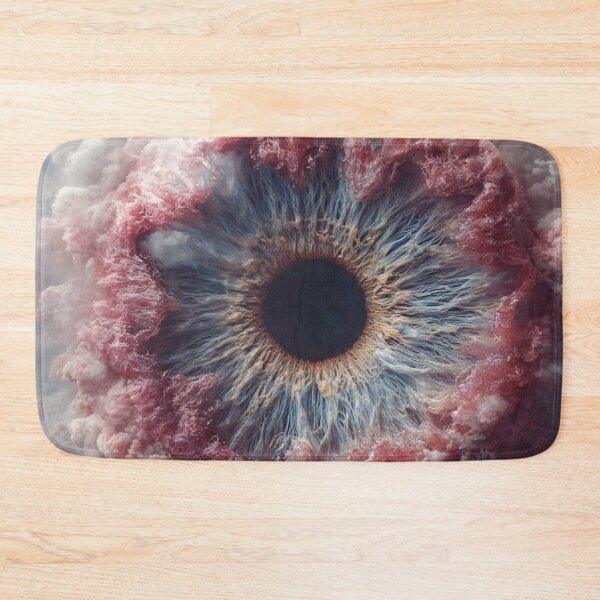 Item preview, Cosmic Eye Iris Macro Abstract Pink Smoke Nebula Surreal Art designed and sold by LYAN-STORE.