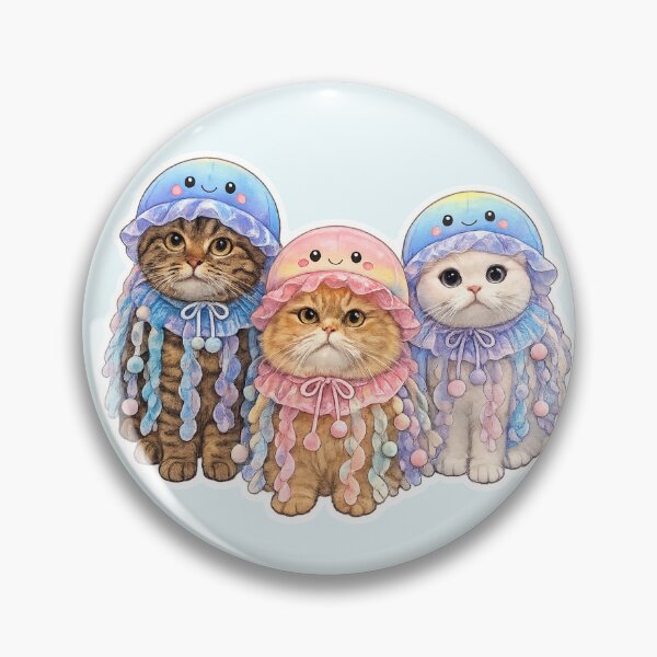 Item preview, Cut Cat wearing jellyfish designed and sold by Cat-loveparttime.