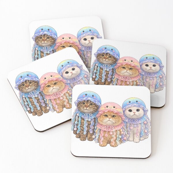 Item preview, Cut Cat wearing jellyfish designed and sold by Cat-loveparttime.