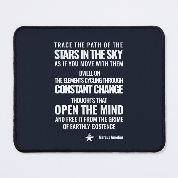 Item preview, Trace the Path of the Stars - Marcus Aurelius - Bold Stoic Motivational Quote - Light Version designed and sold by Stoic Core.
