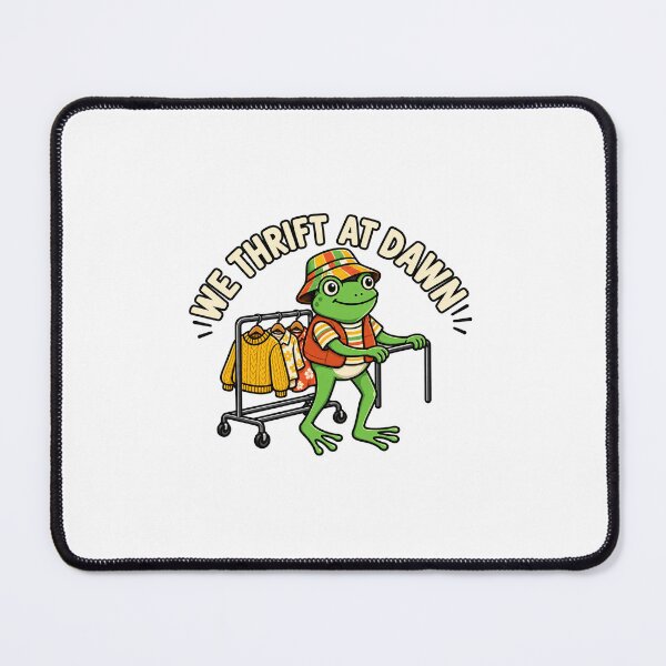 Item preview, We Thrift at Dawn – Retro Frog Thrift Shop T-Shirt designed and sold by Your Family, Your Home.