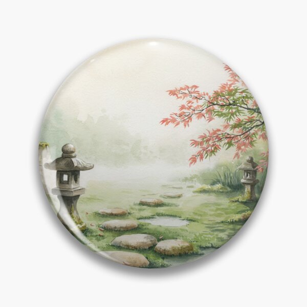 Item preview, Moss Garden After Rain – Serene Japandi Japanese Zen Garden Wall Art designed and sold by Tamas Das.
