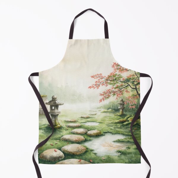 Item preview, Moss Garden After Rain – Serene Japandi Japanese Zen Garden Wall Art designed and sold by Tamas Das.