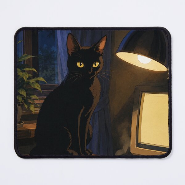Item preview, Lofi Cat: Midnight Coder designed and sold by bapupa.