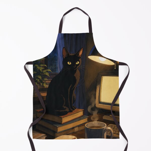 Item preview, Lofi Cat: Midnight Coder designed and sold by bapupa.