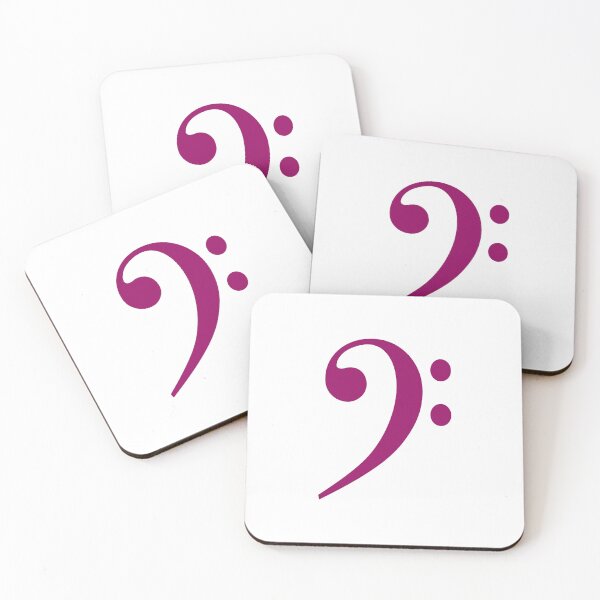 Item preview, Bass clef fuchsia designed and sold by Inspirationmotivation.