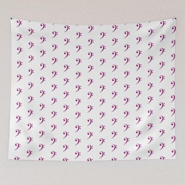 Item preview, Bass clef fuchsia designed and sold by Inspirationmotivation.