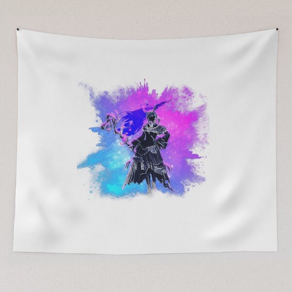 Item preview, Dark Sorceress Magic Staff Neon Splash Illustration designed and sold by Newfacedesi.