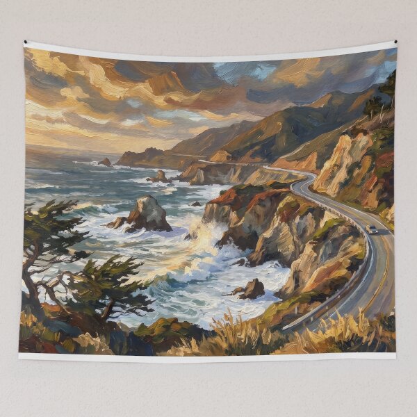 Item preview, Big Sur Cliffs Above the Pacific Coast designed and sold by RedPeaStudio.