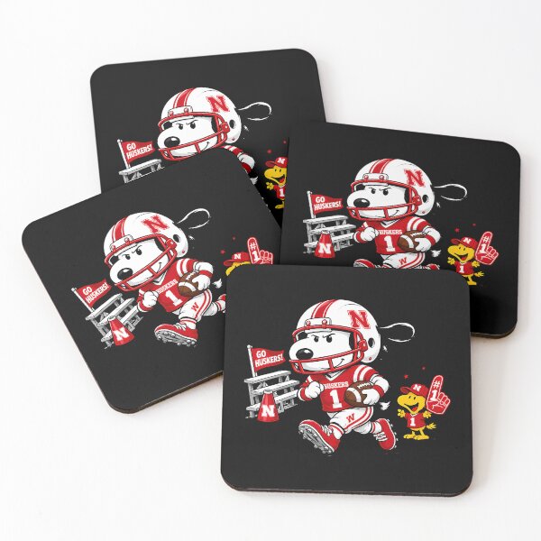 Item preview, Nebraska Cornhuskers Snoopy And Woodstock Football designed and sold by Nahkolahmom.