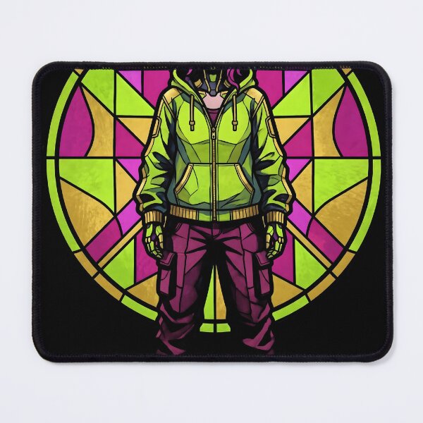 Item preview, Rebecca Cyberpunk 2077 Stained Glass Gaming Graphic Tee designed and sold by Senpaiwaves.