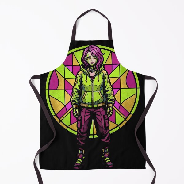 Item preview, Rebecca Cyberpunk 2077 Stained Glass Gaming Graphic Tee designed and sold by Senpaiwaves.