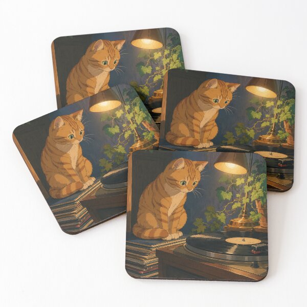 Item preview, Lofi Cat: Vinyl Guard designed and sold by bapupa.