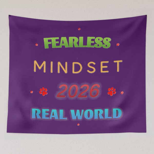 Item preview, Stay Fearless Motivational Mindset - Modern Inpsirational Quote Art designed and sold by zaoroo shop.