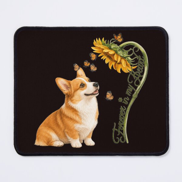 Item preview, Corgi Sunflowers Forever In My Heart designed and sold by Cute & Sassy Custom Gifting Boutiques.
