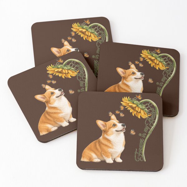 Item preview, Corgi Sunflowers Forever In My Heart designed and sold by Cute & Sassy Custom Gifting Boutiques.
