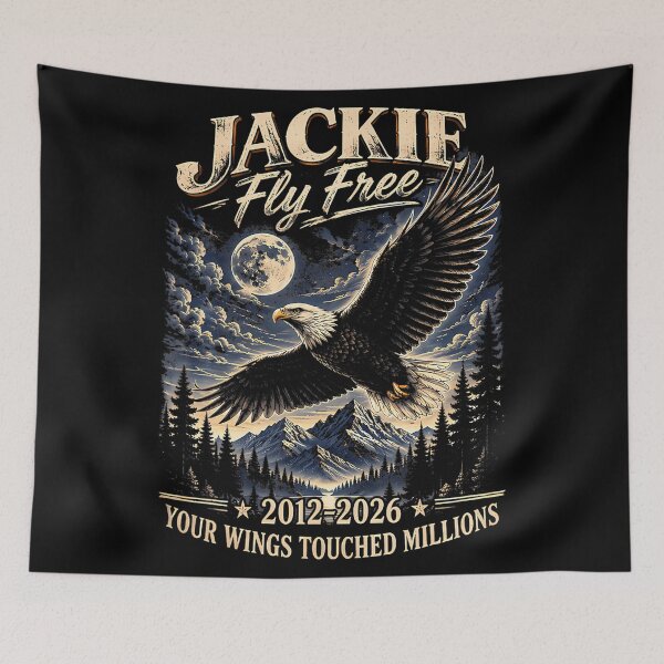 Item preview, Forever Watching The Sky Fly Free Jackie Eagle Memorial designed and sold by JameseDuam.