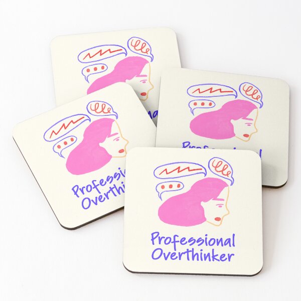 Item preview, Professional Overthinker Funny Mental Health Quote designed and sold by jianina-alondra.