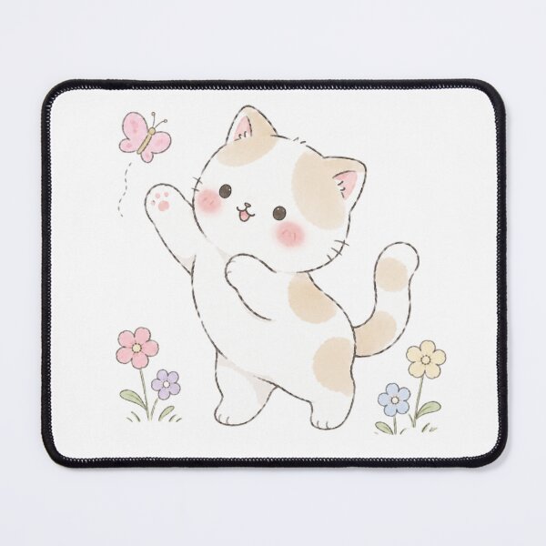 Item preview, Playful Watercolor Cat Chasing a Butterfly designed and sold by Partoon-dp.