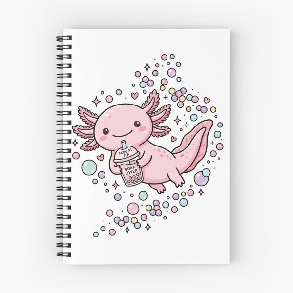 Item preview, Cute Kawaii Axolotl Boba T-Shirt, Funny Exotic Pet & Bubble Tea Graphic Tee designed and sold by KreatoLab.