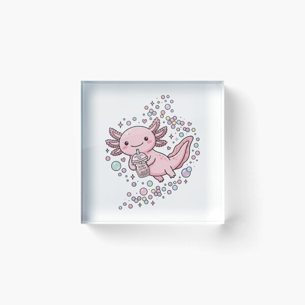 Item preview, Cute Kawaii Axolotl Boba T-Shirt, Funny Exotic Pet & Bubble Tea Graphic Tee designed and sold by KreatoLab.