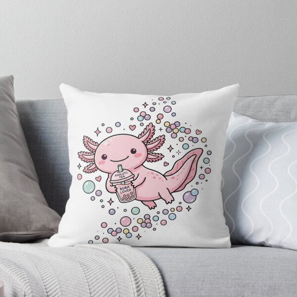Item preview, Cute Kawaii Axolotl Boba T-Shirt, Funny Exotic Pet & Bubble Tea Graphic Tee designed and sold by KreatoLab.