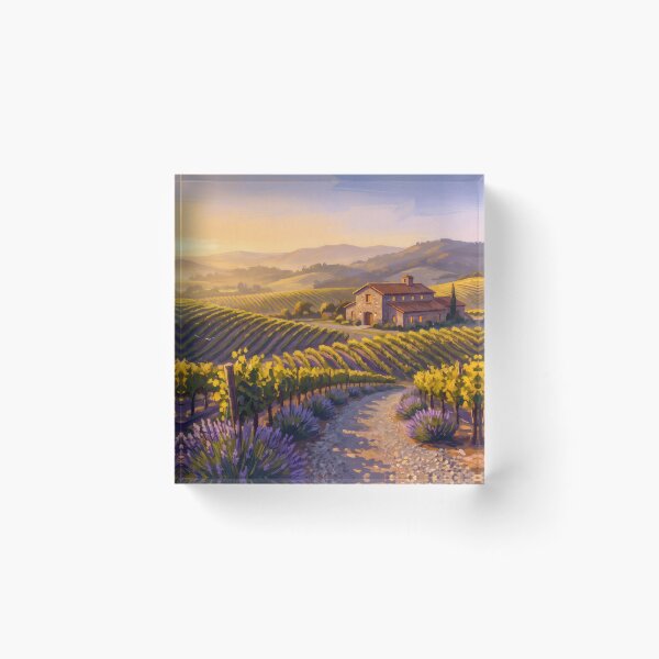 Item preview, Napa Valley Vineyard Rows at Golden Hour designed and sold by RedPeaStudio.