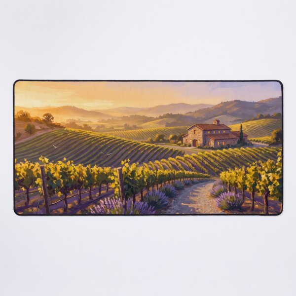 Item preview, Napa Valley Vineyard Rows at Golden Hour designed and sold by RedPeaStudio.